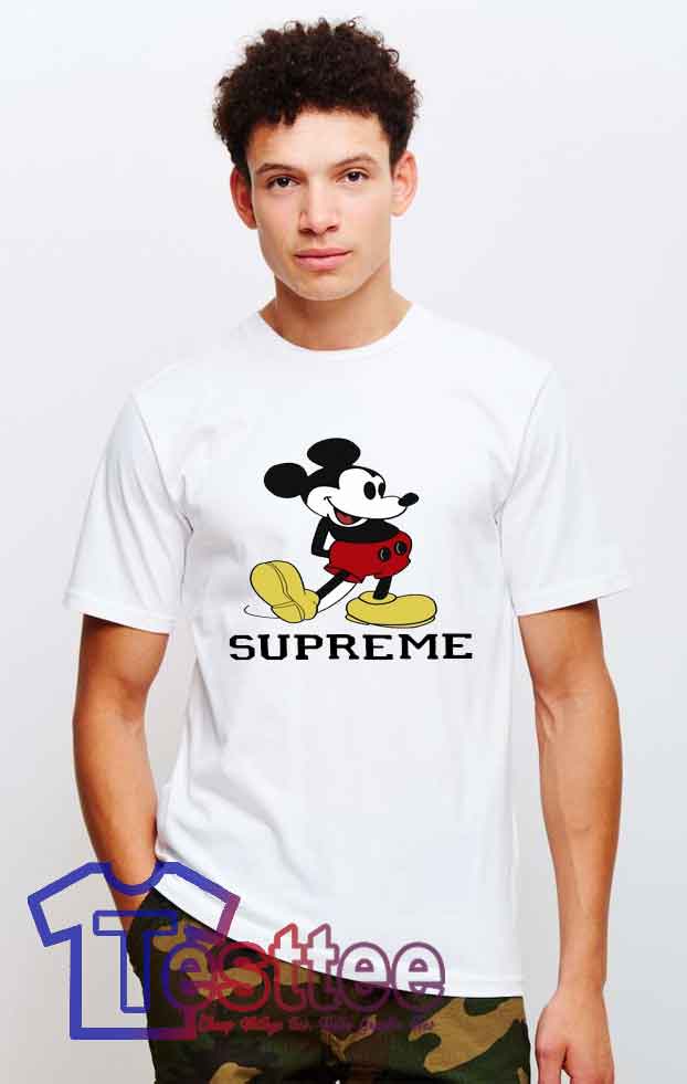 t shirt supreme mickey mouse