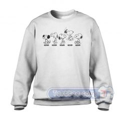 Snoopy Beagle Evolution Graphic Sweatshirt