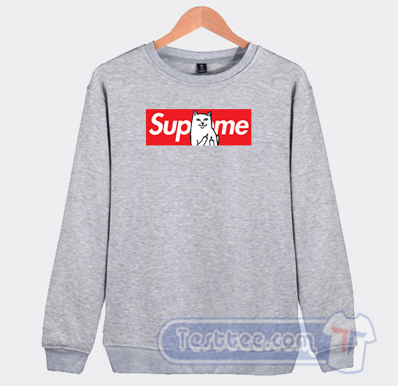 supreme gray sweatshirt