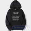Cheap Fuck Off Then Keep Fucking Off Hoodie