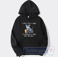 Cheap I don't Rise And Shine Cat Hoodie