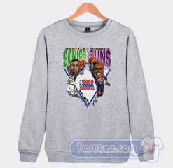 Cheap Shawn Kemp vs Charles Barkley Sonics Suns Sweatshirt