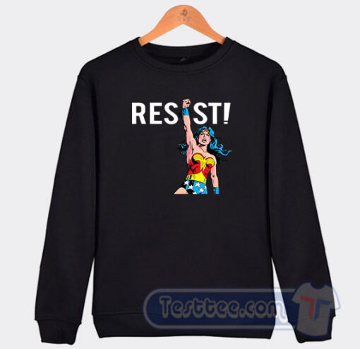 Cheap Resist Wonder Woman Sweatshirt