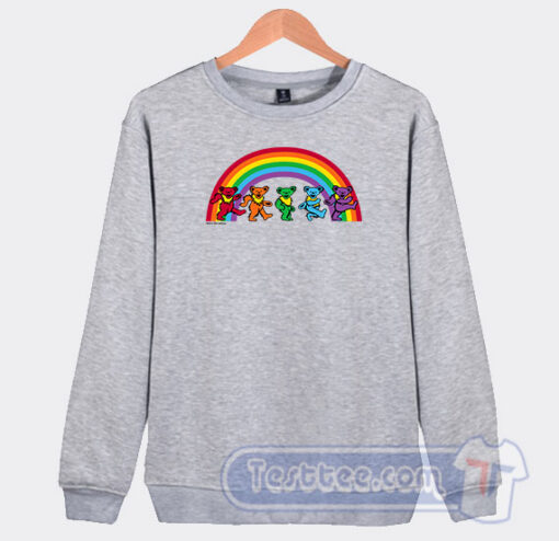 Cheap Grateful Dead Rainbow Dancing Bears Sweatshirt