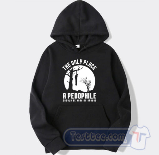 Cheap The Only Place A Pedophile Should Be Hanging Around Hoodie