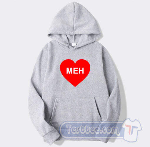 Cheap Meh Valentines Day Heart Hoodie