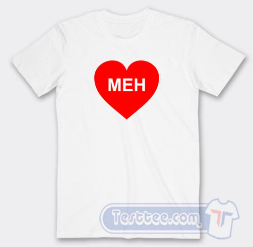 Cheap Meh Valentines Day Heart Tees