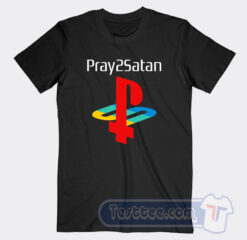 Cheap Playstation Pray Satan Tees